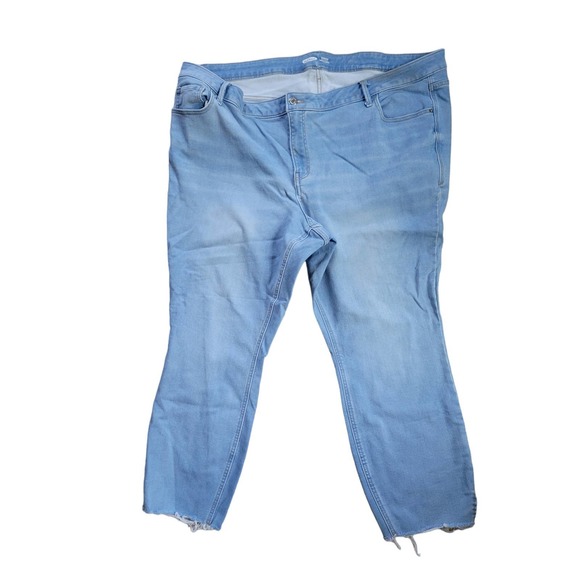 Old Navy Rockstar Super Skinny Jeans Size 26W Built-In Warmth Light Wash EXCELLE - Picture 2 of 6